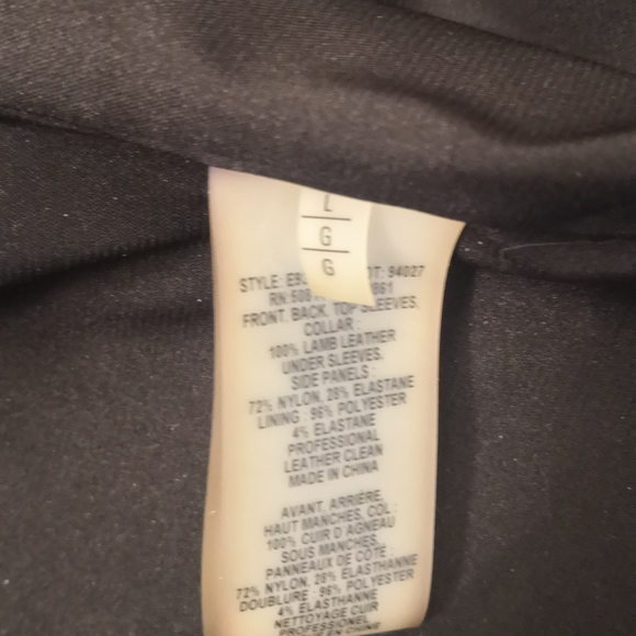 Elie Tahari Lamb Leather Bomber Jacket, sz Large - Picture 10 of 11